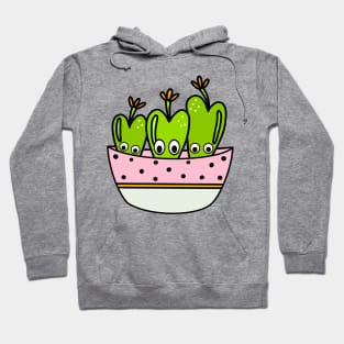Cute Cactus Design #227: Conophytum Frutescens Succulent Hoodie